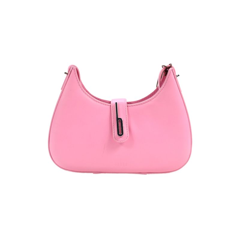 Behno Womens Leather Buckled Strapped Shoulder Handbag Gum Pink — image 2 of 8